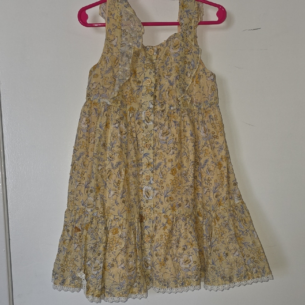 Catherine Malandrino Yellow Floral Kids Dress